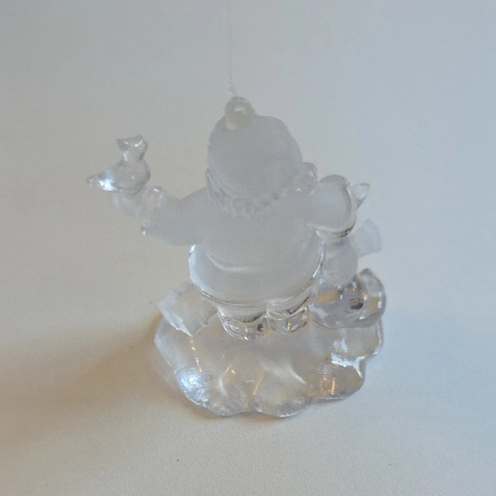 Christmas Ornament - Clear Santa Claus Figurine